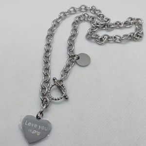 COPY - Engraved love You More Necklace 17.7".  Many Other Stainless Steel Neckl…